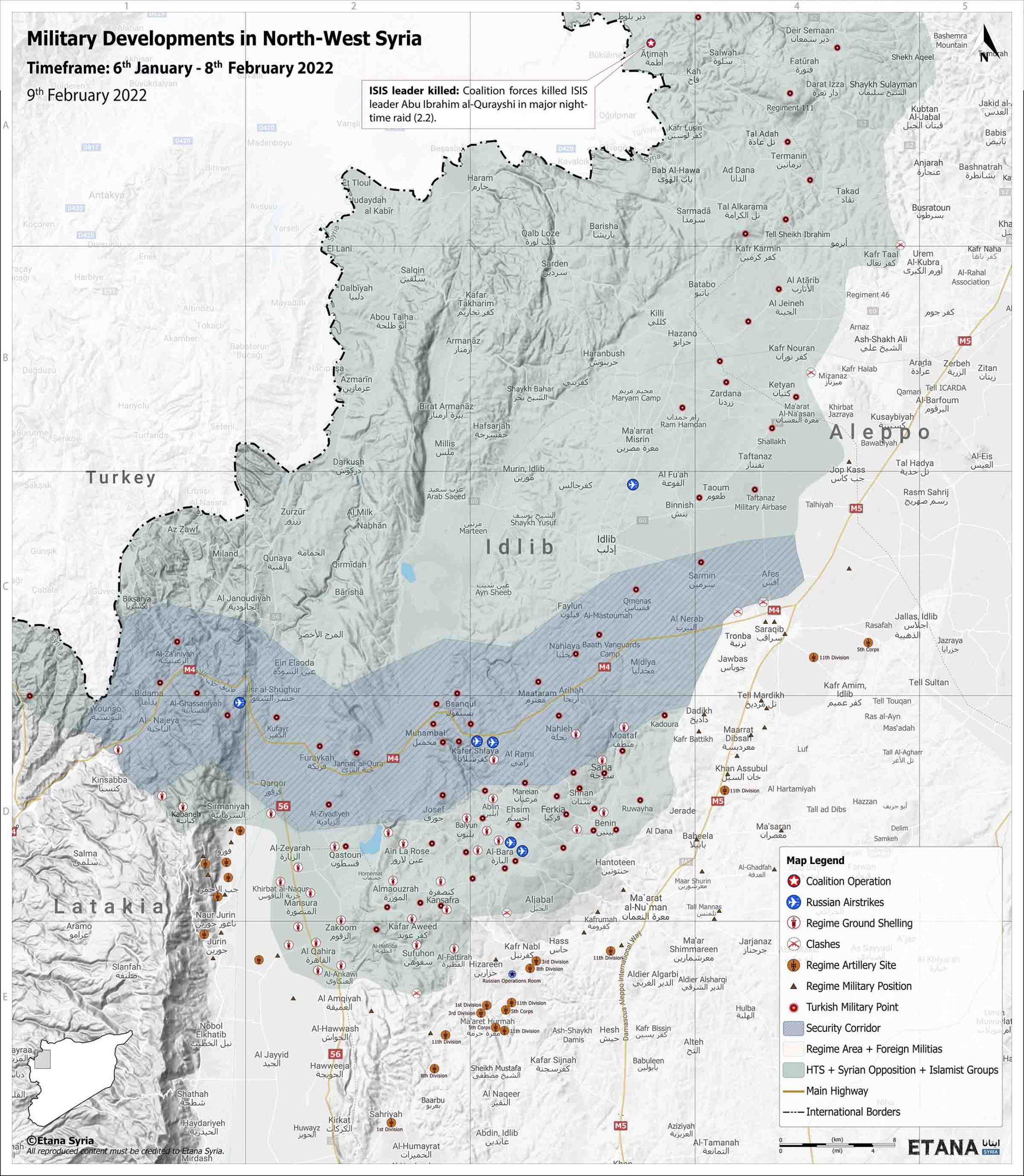 Military Developments in North-West Syria 9.2.2022