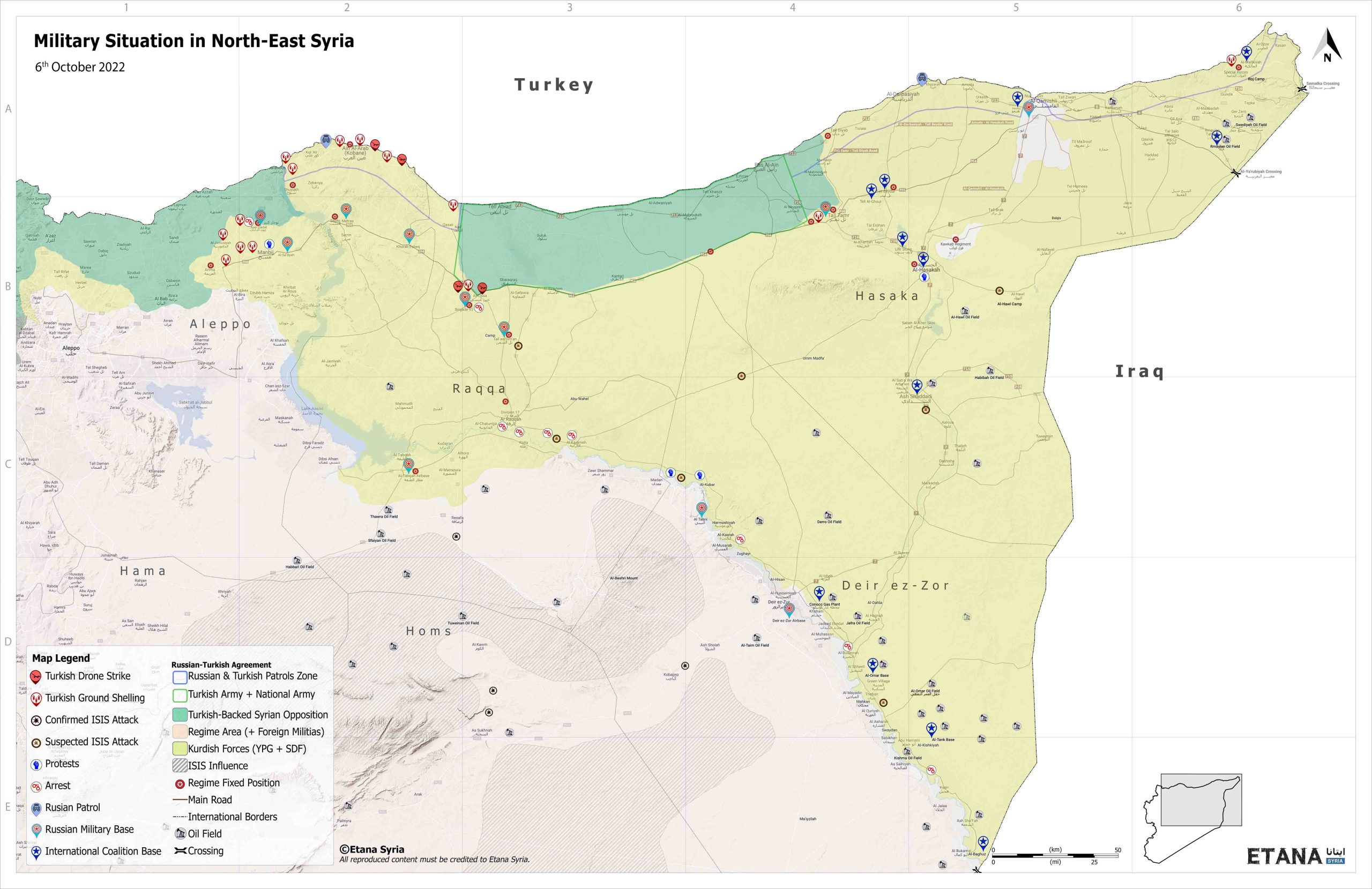 Military Situation in North-East Syria 6.10.2022