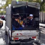 Children use a pick-up truck for school runs due lack of public transport (Damascus - November 2022)