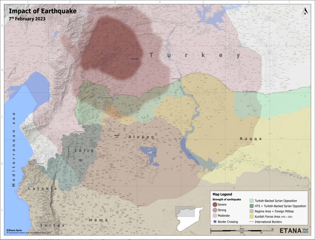 Control in Earthquake Affected Areas Northern Syria