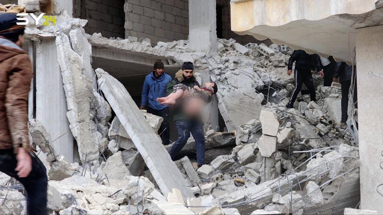 Saving a Syrian child in the countryside of Aleppo