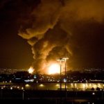 Aleppo International Airport following an Israeli air strike on 7th March.