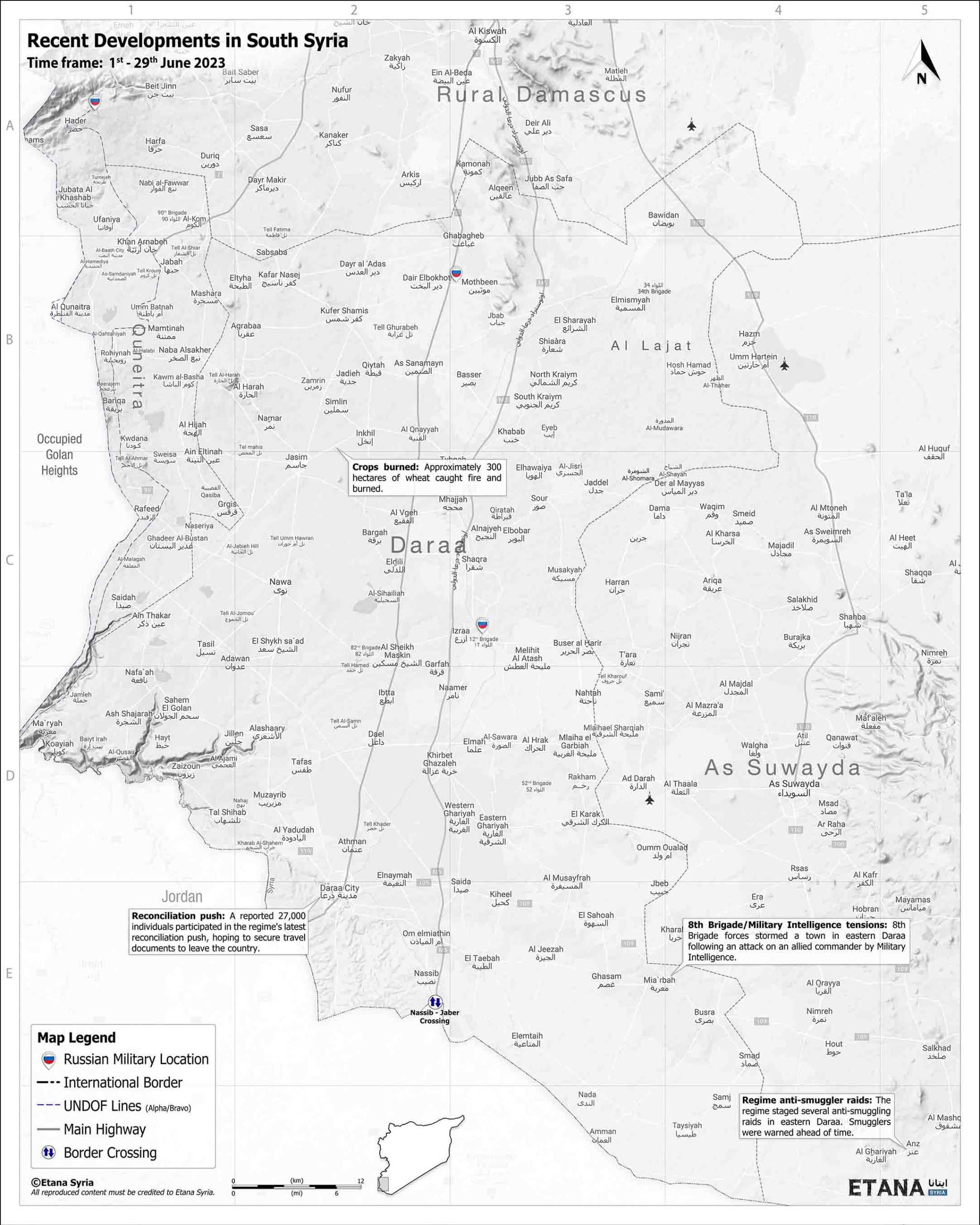 Recent Developments in South Syria 30.06.2023