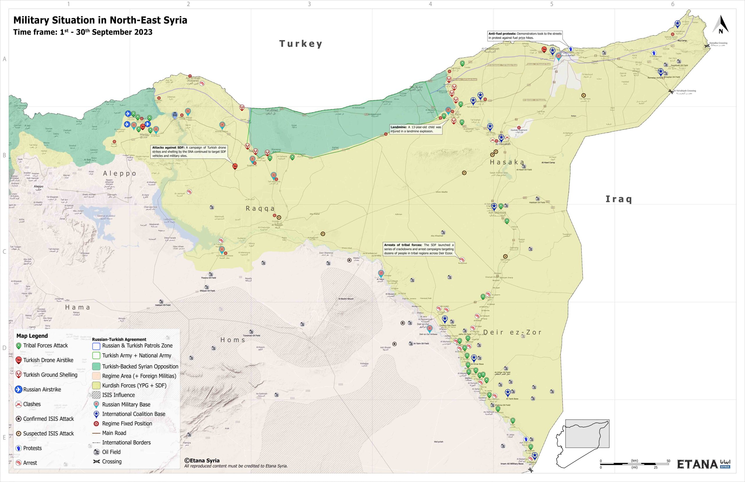 Military Situation in North-East Syria 5.10.2023